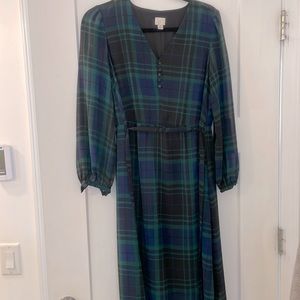 Long sleeved plaid dress
